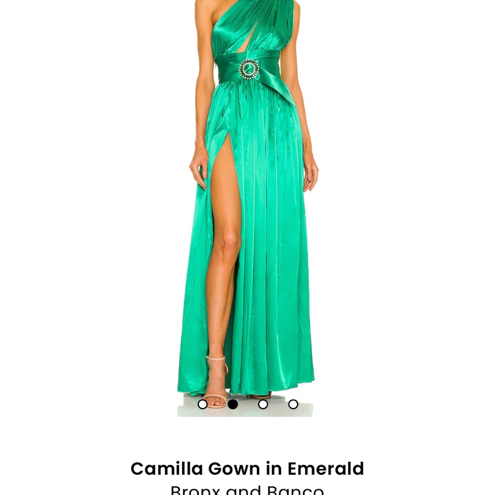 Bronx and Banco Camilla Gown in Emerald - LIKE NEW